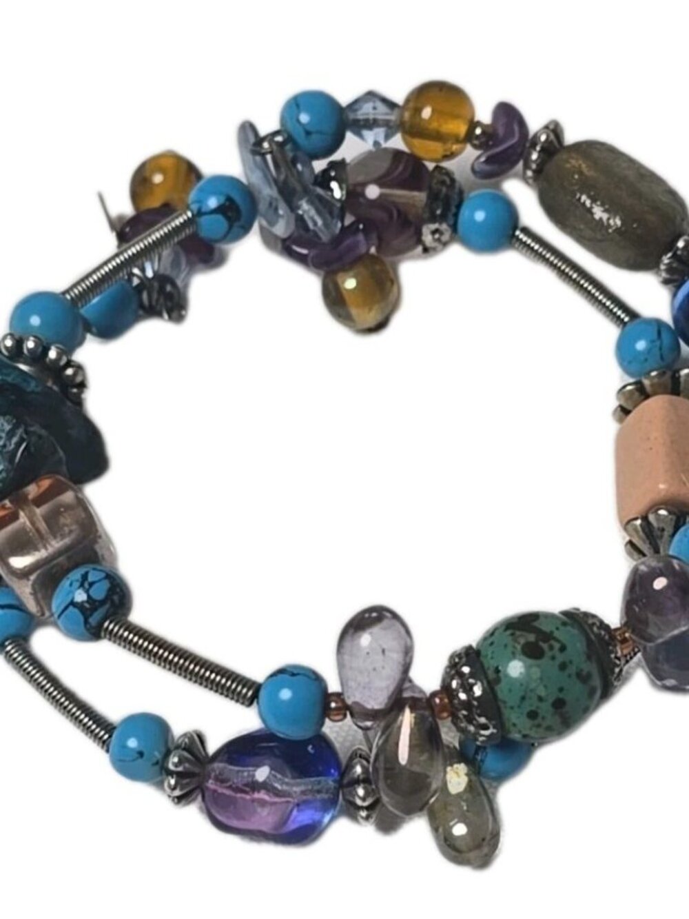 Treska Bracelet Multicolor Glass Beaded Charm Women's Boho Jewelry - Picture 7 of 7